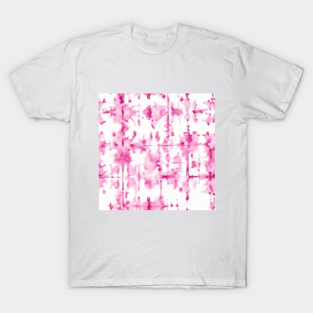 Pink abstract texture pattern T-Shirt by Anik Arts
